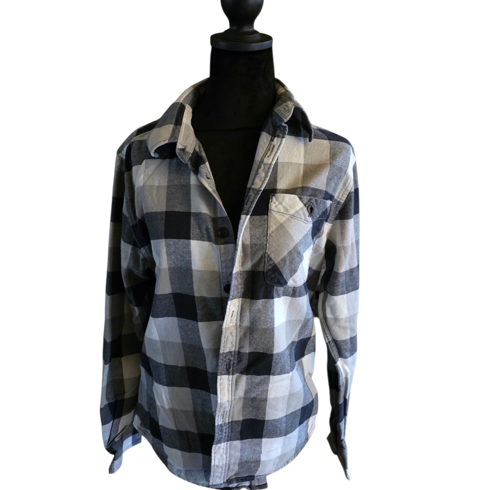 GAP Monochrome Checkered Long Sleeve Top